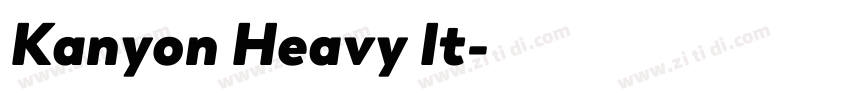 Kanyon Heavy It字体转换